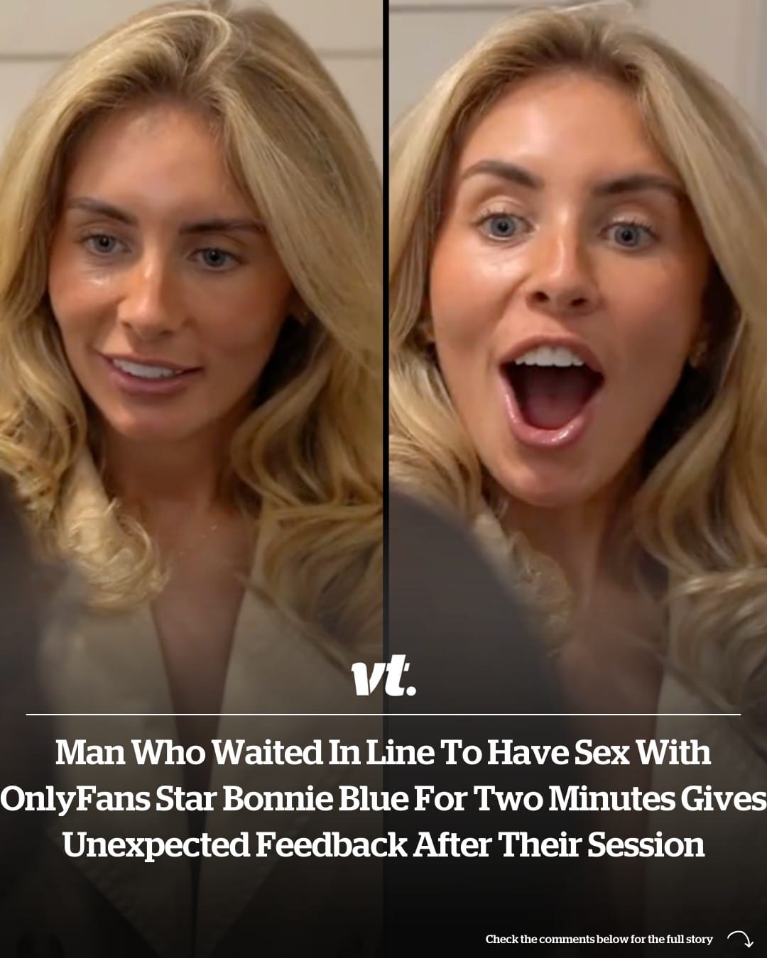 Man who waited in line to ‘f**k OnlyFans star Bonnie Blue for two minutes’ gives her unexpected feedback after their session  