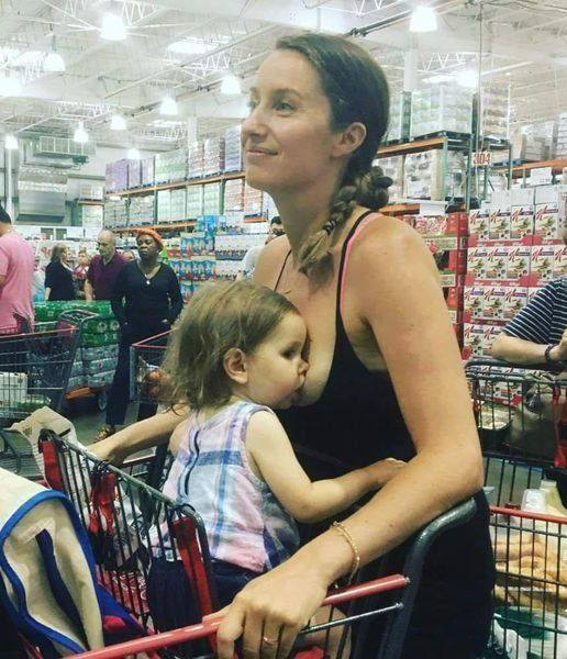 Mom Posts Pic of Her Breastfeeding in Costco and Finally Responds to Backlash  